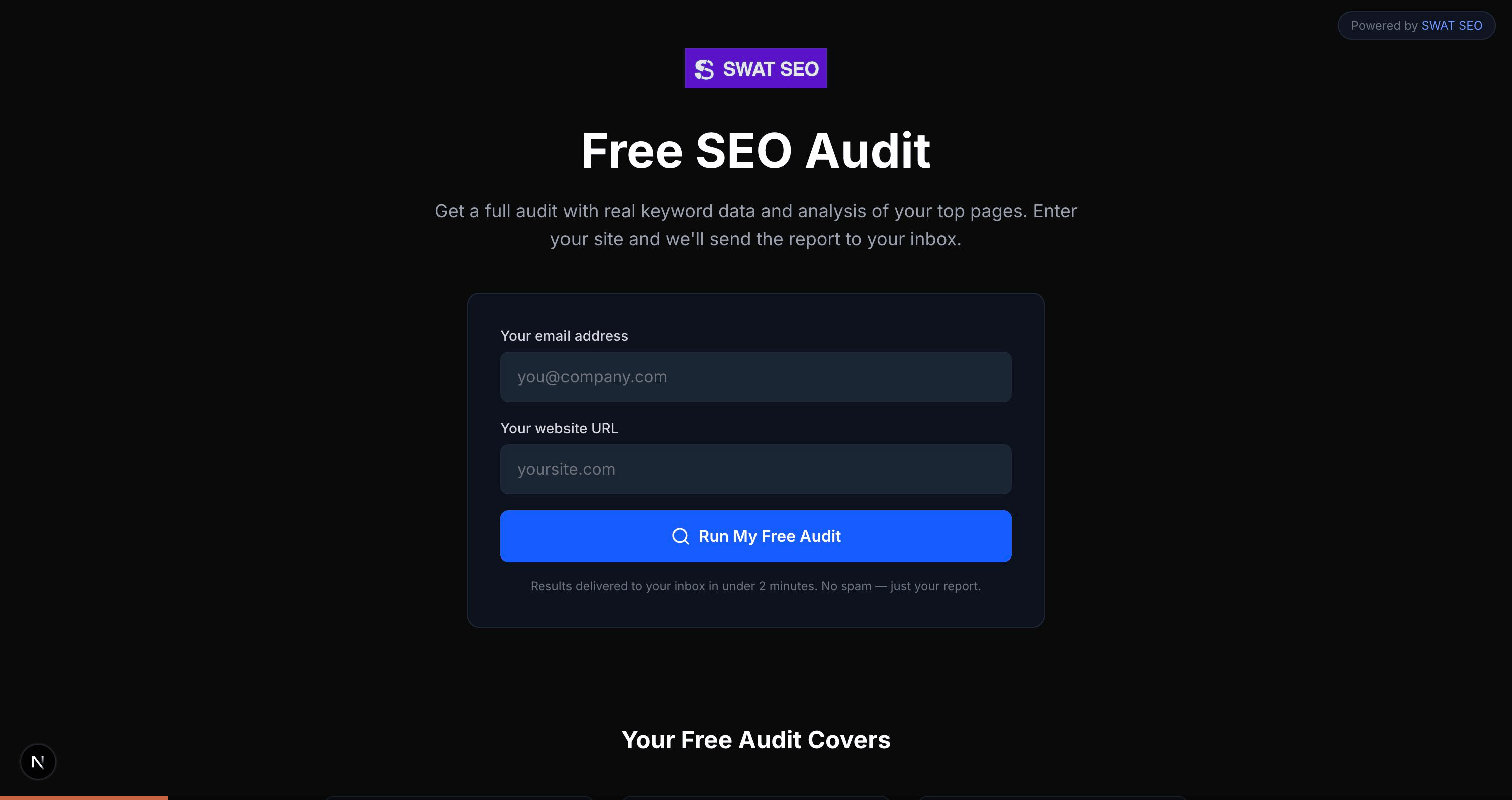 Automated SEO audit lead generator